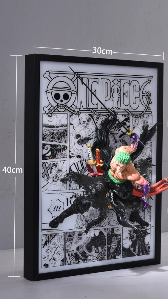 One Piece Legends 3D Stereo Light Frame  Luffy, Zoro, Sanji, Nami, Ace & More