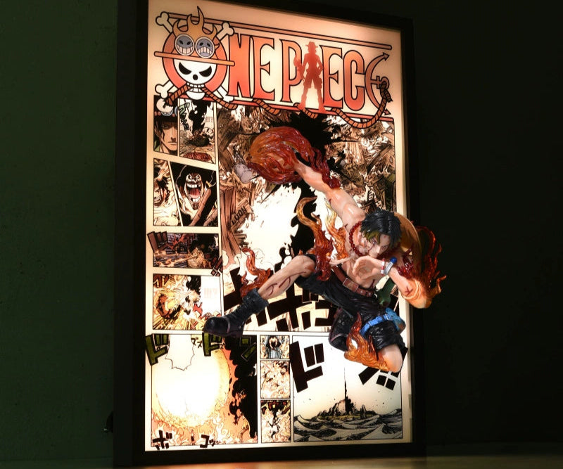 One Piece Legends 3D Stereo Light Frame  Luffy, Zoro, Sanji, Nami, Ace & More