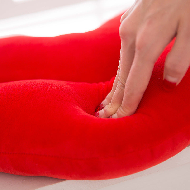 Red Lip Pillow, Creative Plush Toy Cushion, Red Lip Doll Ornament, Valentine's Day Gift, Logo Ornament