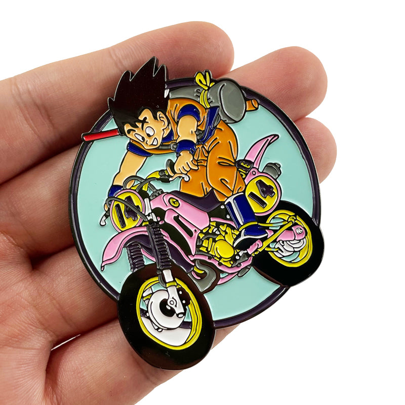Dragon Ball Wukong Metal Brooch  Anime Badge for School Bag.