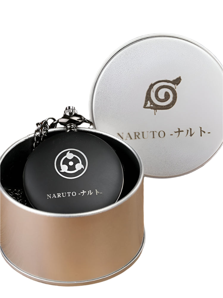 Naruto Watch Kakashi Necklace Pocket Watch Pendant Kaleidoscope Sharingan Wood Leaf Anime Peripheral Accessory