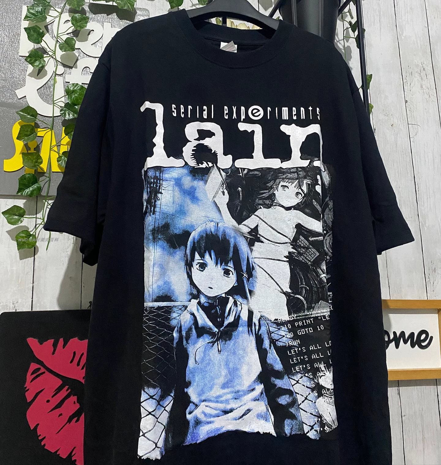 Lain.exe  WHO CARE Retro Lab Tee