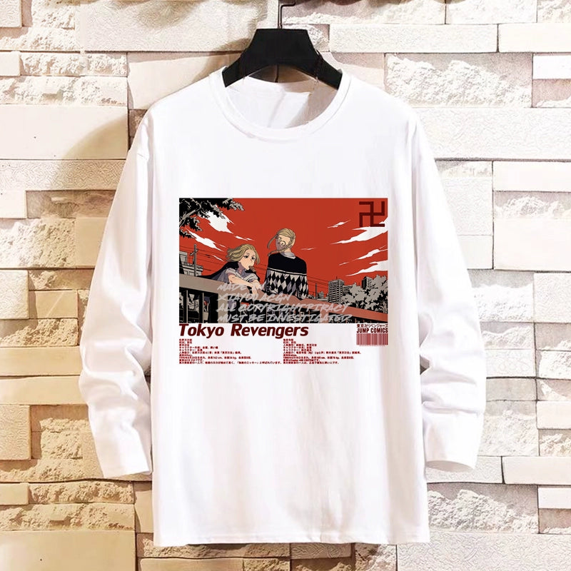 Tokyo Revengers Anime Long-Sleeved T-Shirt Mikey Manjiro Way of Rebirth Teen Boys and Girls Autumn Clothes