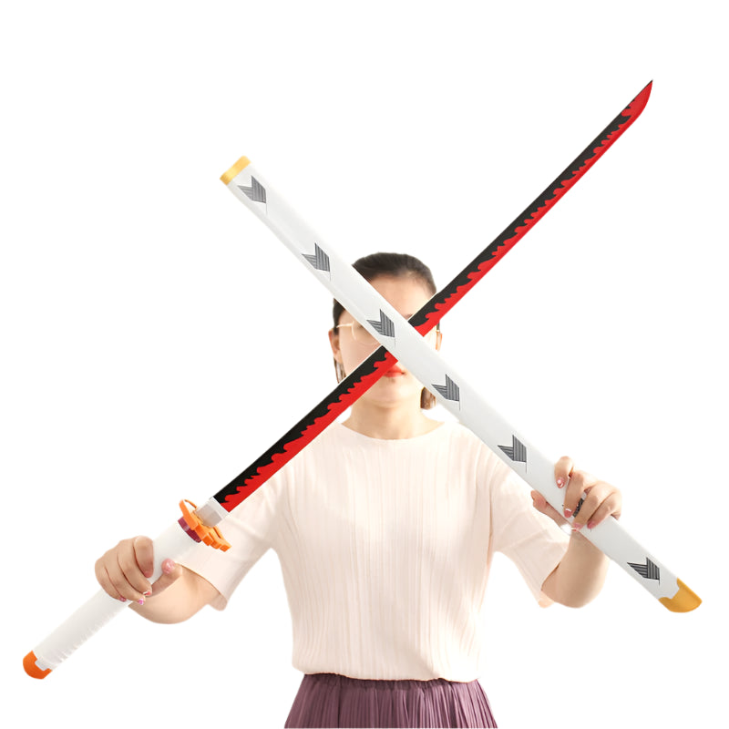 Demon Slayer Nichirin Sword Set  104cm Wooden Blades for Tanjiro, Zenitsu, Rengoku & More
