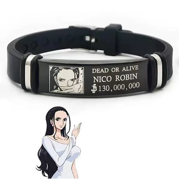 One Piece Silicone Bracelet  Luffy, Zoro, Devil Fruit & Logo Vintage Anime Wristband