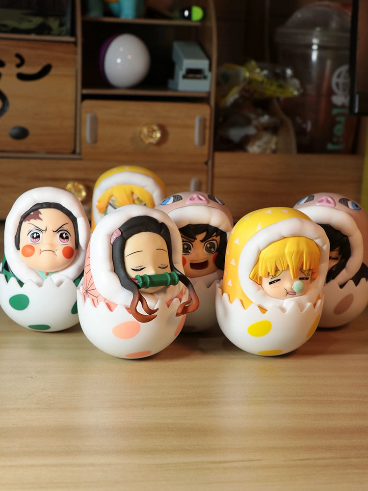 Demon Slayer Wobble Squad  Nezuko, Tanjiro, Zenitsu & Inosuke Tumbler Figures