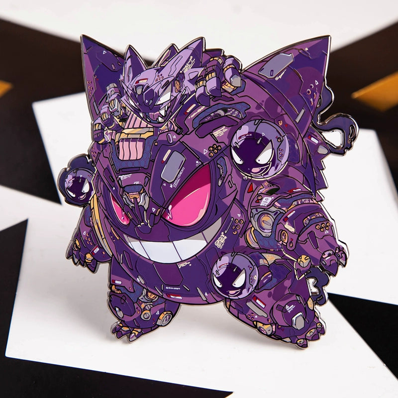 Gengar Metal Badge Pin  Pokémon Brooch, Magnet & Velcro Accessory
