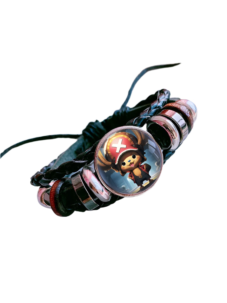 One Piece Charm Bracelet  Luffy, Zoro, Ace & Sanji Custom Gift for Anime Fans