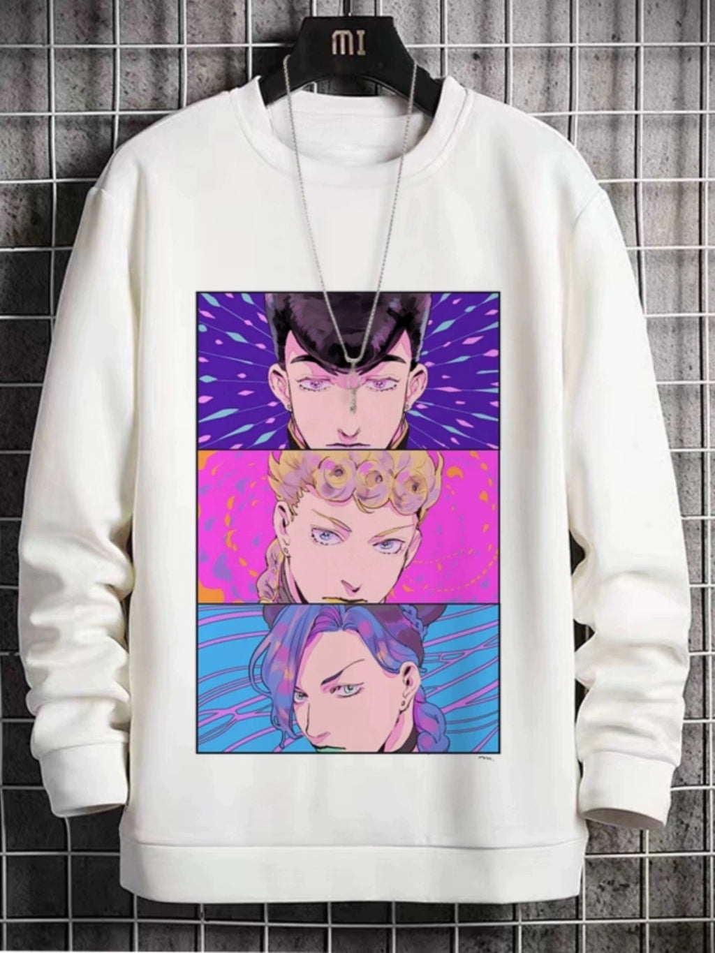New Sweatshirt Male JOJO'S Bizarre Adventure Two-Dimensional Anime Round Neck Fleece Dress Casual Print Shirt Autumn and Winter