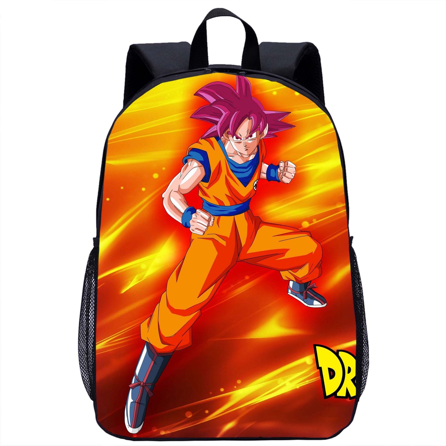 Dragon Ball Saiyan 17" Backpack  Cartoon Print School Bag for Kids & Teens