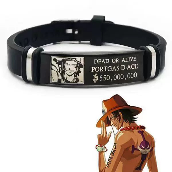One Piece Silicone Bracelet  Luffy, Zoro, Devil Fruit & Logo Vintage Anime Wristband