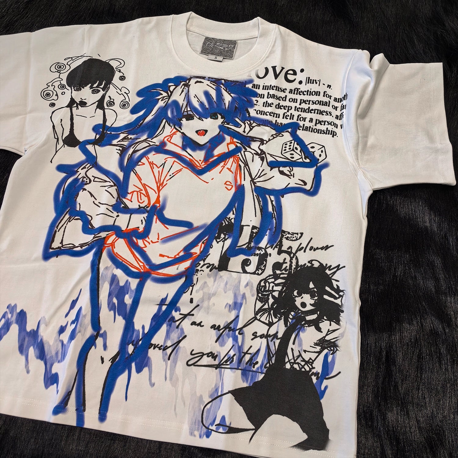 Red Reboot  EVA Asuka Harajuku Glitch Tee