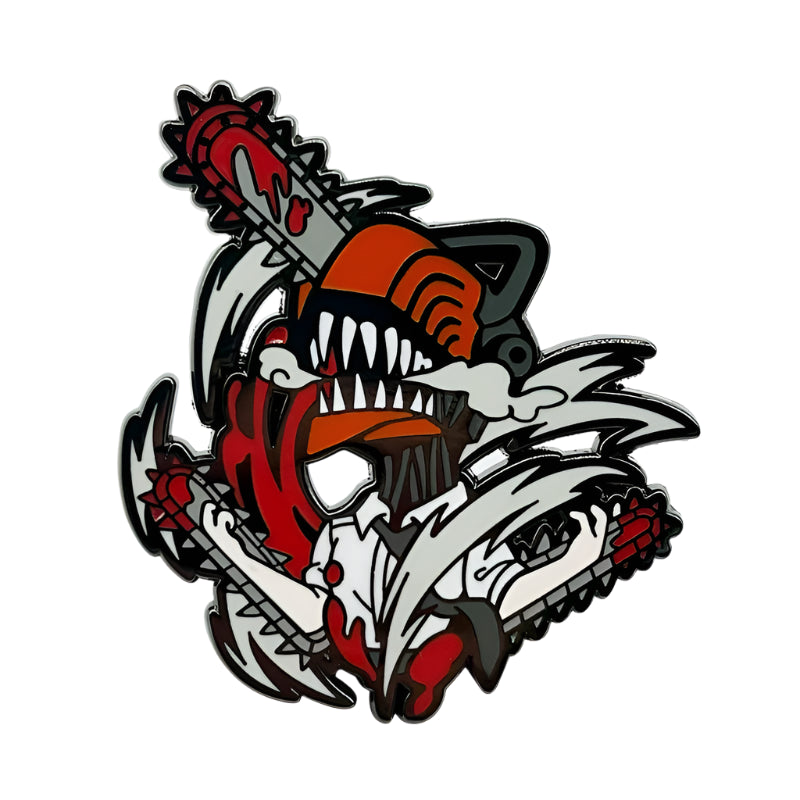 Chainsaw Man Character Brooch Set  Power, Aki Hayakawa & Squad Metal Pins Badge for Bag Decoration & Collection