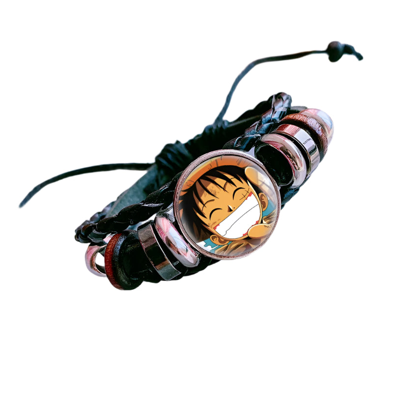 One Piece Charm Bracelet  Luffy, Zoro, Ace & Sanji Custom Gift for Anime Fans