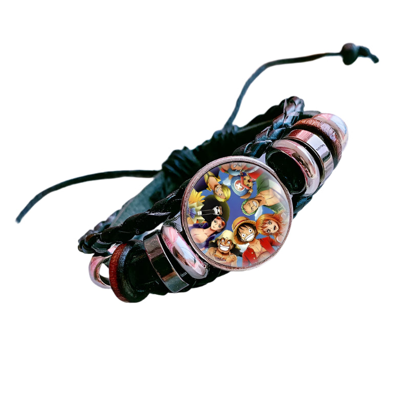 One Piece Charm Bracelet  Luffy, Zoro, Ace & Sanji Custom Gift for Anime Fans
