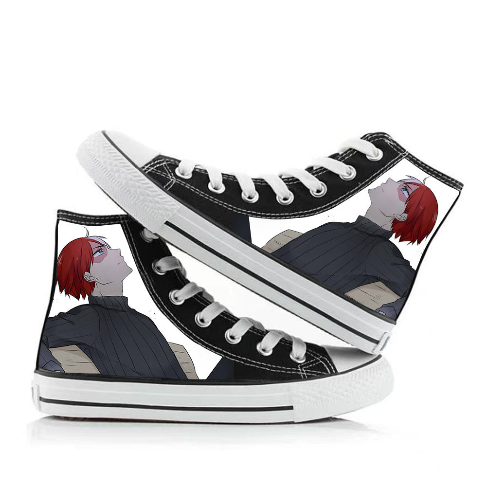 My Hero Academia High-Top Canvas Shoes  Anime Graffiti Style for Men, Women & Couples