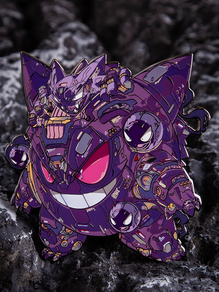 Gengar Metal Badge Pin  Pokémon Brooch, Magnet & Velcro Accessory