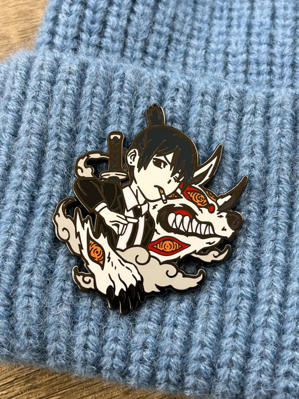 Chainsaw Man Character Brooch Set  Power, Aki Hayakawa & Squad Metal Pins Badge for Bag Decoration & Collection