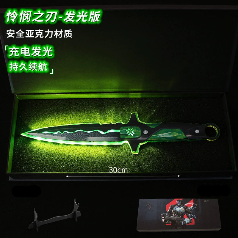 Valorant Mercy Blade Glowing Acrylic Model  Light-Up Game Prop Toy for Kids & Cosplay