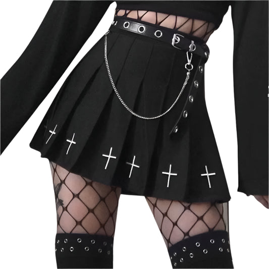 Void Ruffle  Gothic Street Pleat Skirt