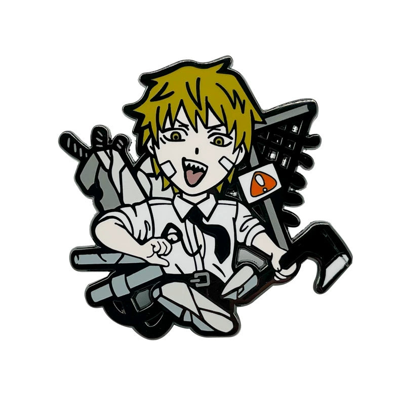 Chainsaw Man Character Brooch Set  Power, Aki Hayakawa & Squad Metal Pins Badge for Bag Decoration & Collection