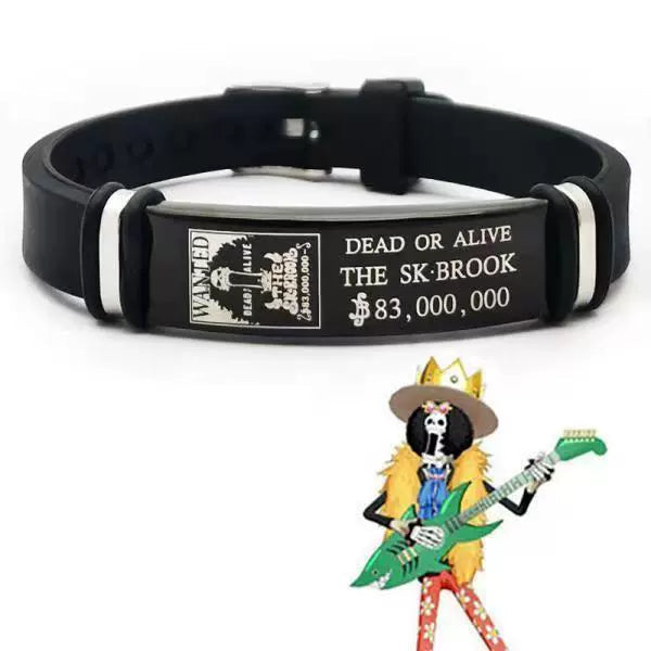 One Piece Silicone Bracelet  Luffy, Zoro, Devil Fruit & Logo Vintage Anime Wristband