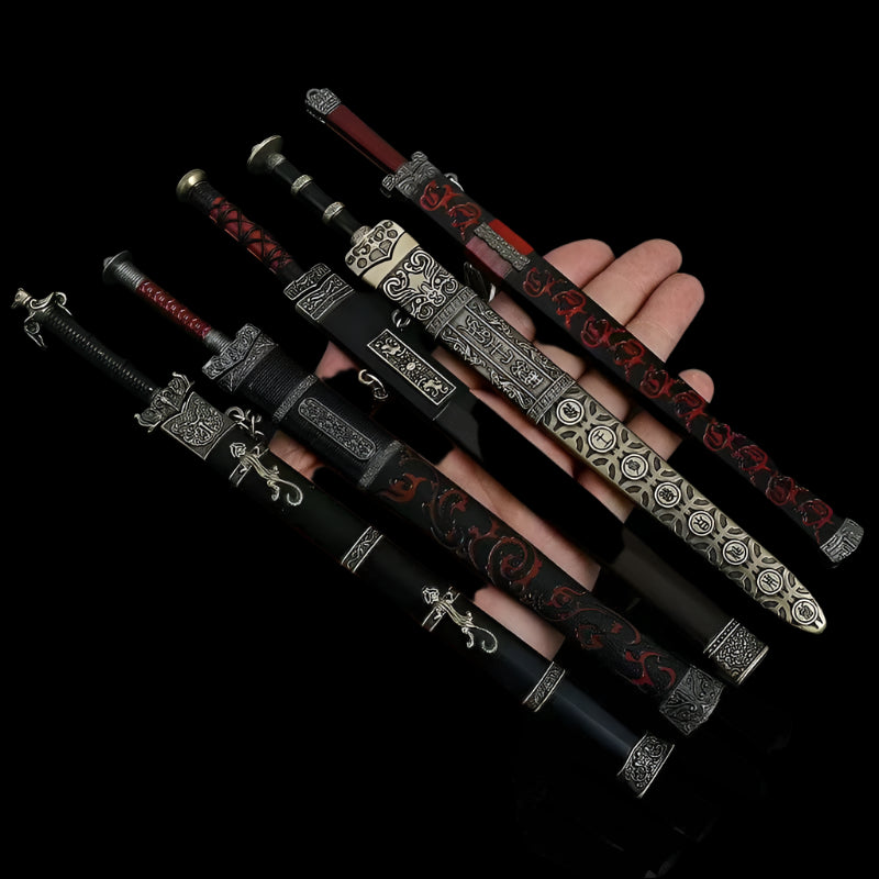 Thirteen Toy Blades of Legend Ancient Style Mini Metal Sword Model Gift Box Set