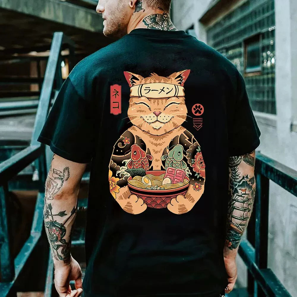 Neko Ronin  Samurai Cat Outdoor Tee