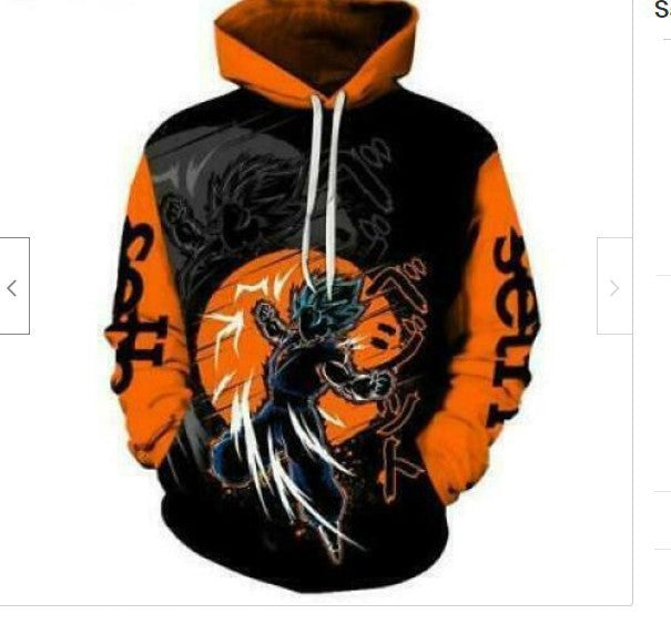 Japanese manga 3D digital printing Dragon Ball Goku series sweatshirt cosplay anime hoodie sweatshirt