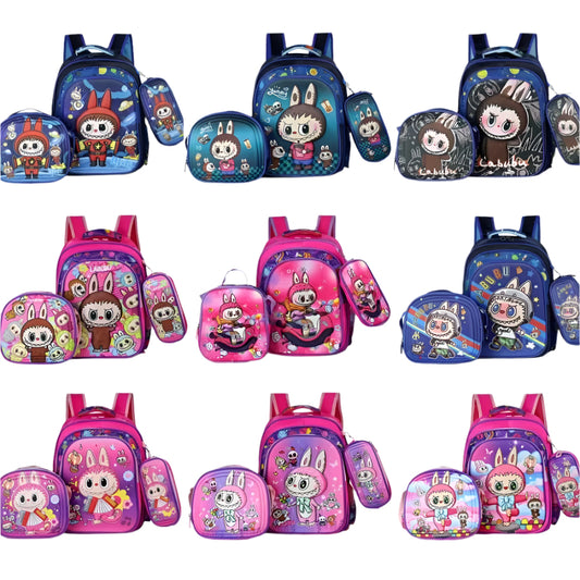 Labu Cross-border three-piece children's schoolbag
