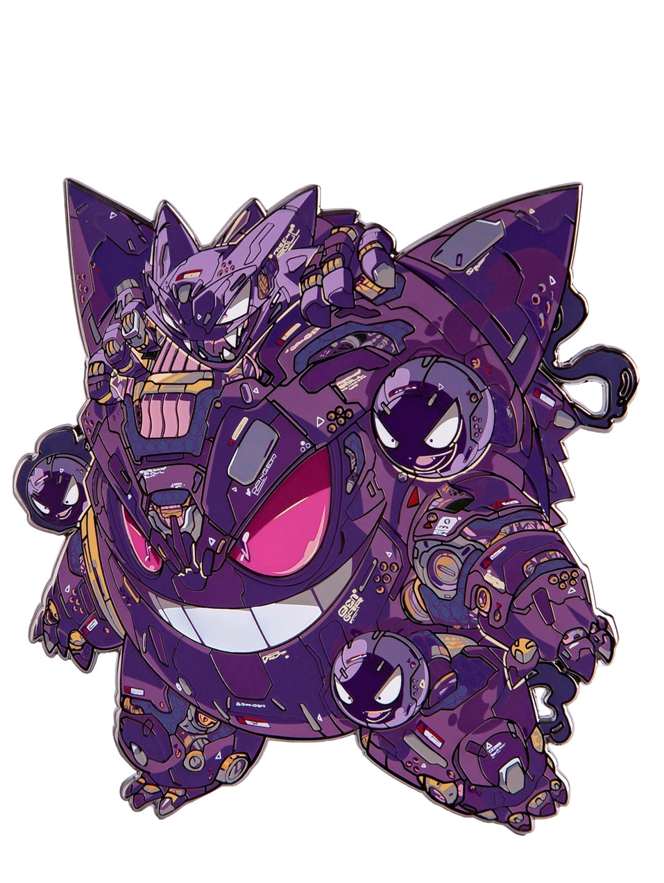 Gengar Metal Badge Pin  Pokémon Brooch, Magnet & Velcro Accessory
