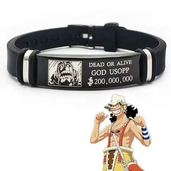 One Piece Silicone Bracelet  Luffy, Zoro, Devil Fruit & Logo Vintage Anime Wristband
