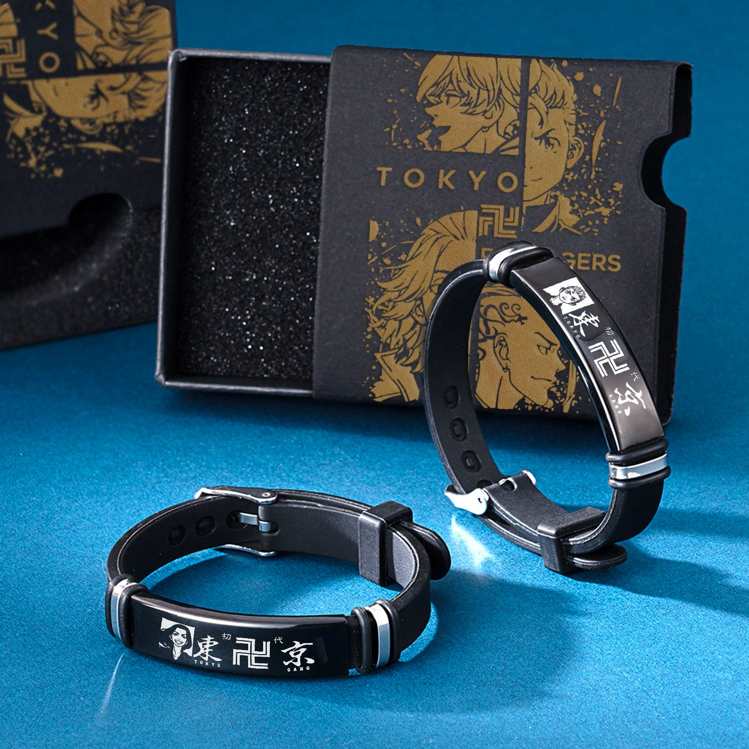 Tokyo Manji Spirit  Stainless Steel Silicone Bracelet