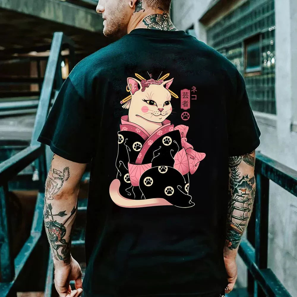 Neko Ronin  Samurai Cat Outdoor Tee