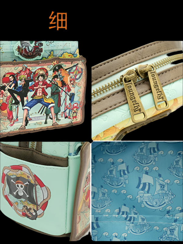 One Piece Sailing Route School Bag  Chopper Anime Backpack for Students, Fans & Everyday Adventure