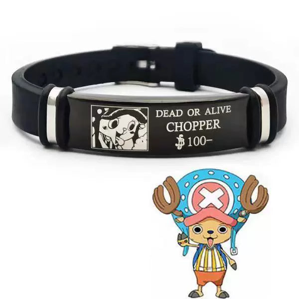 One Piece Silicone Bracelet  Luffy, Zoro, Devil Fruit & Logo Vintage Anime Wristband