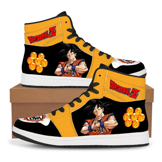 Dragon Ball Goku High-Top Sneakers  Cute Anime Shoes for Men, Women & Couples Cross-Border