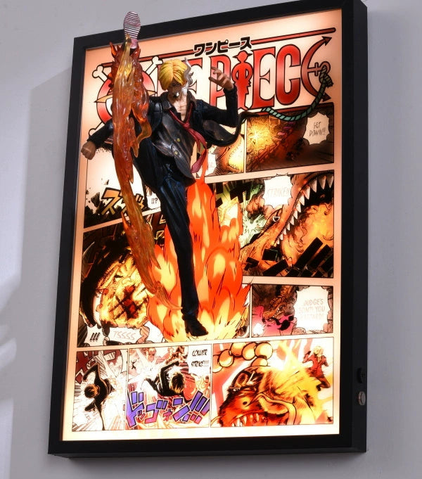 One Piece Legends 3D Stereo Light Frame  Luffy, Zoro, Sanji, Nami, Ace & More