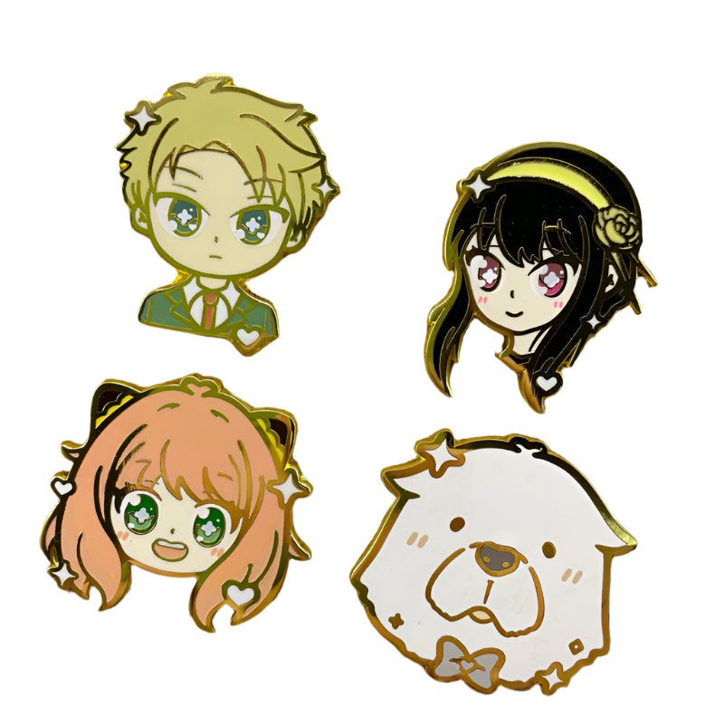 Spy Play House Anime Metal Badge  Twilight, Anya & Bond Brooch Set for Schoolbag, Jacket & Collector Display