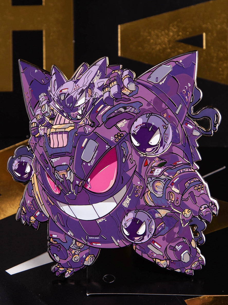 Gengar Metal Badge Pin  Pokémon Brooch, Magnet & Velcro Accessory