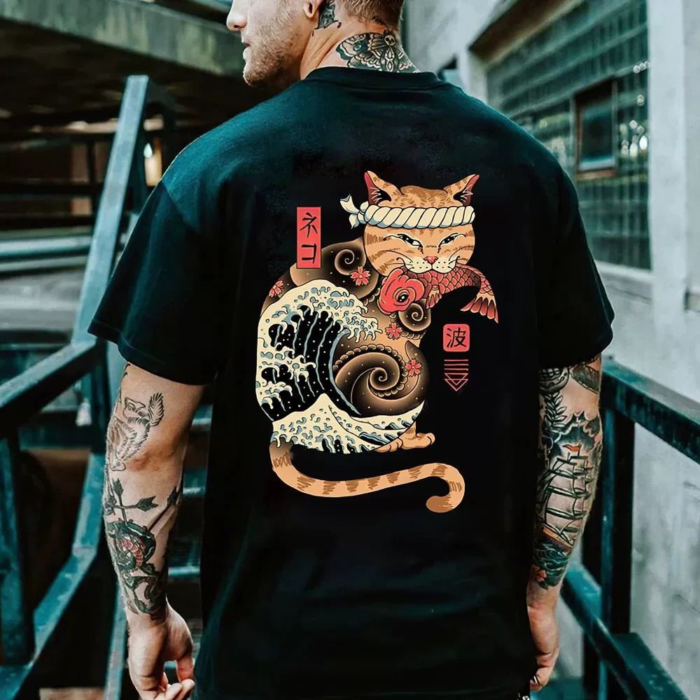 Neko Ronin  Samurai Cat Outdoor Tee