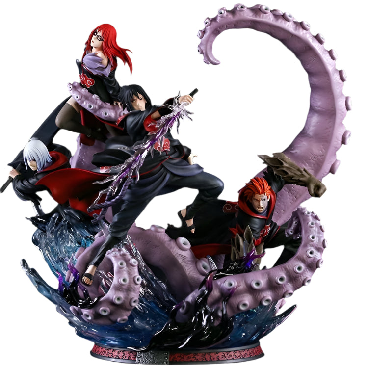 Eagle Squad Legacy: Naruto Anime Figure Set  Sasuke & Team Taka Desktop Collectible