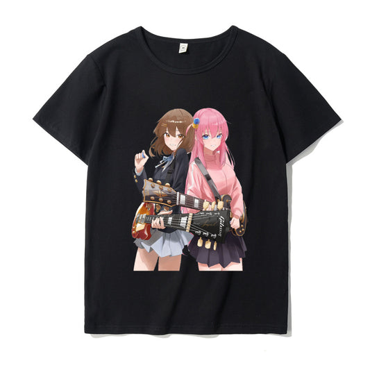 Lonely rock peripherals T-shirt anime Kazuri Goto with the same cos short sleeves two-dimensional end band print clothes