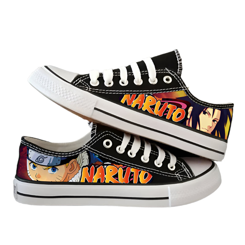 Naruto & One Piece Luminous Canvas Shoes  Anime Low-Tops for Boys, Students & Streetwear Fans
