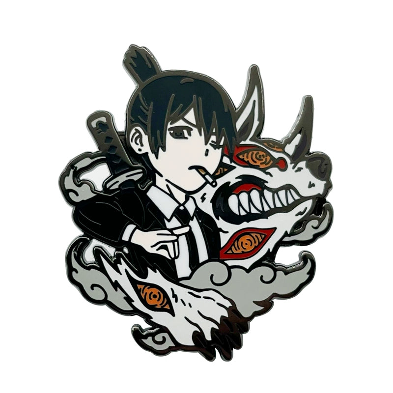 Chainsaw Man Character Brooch Set  Power, Aki Hayakawa & Squad Metal Pins Badge for Bag Decoration & Collection