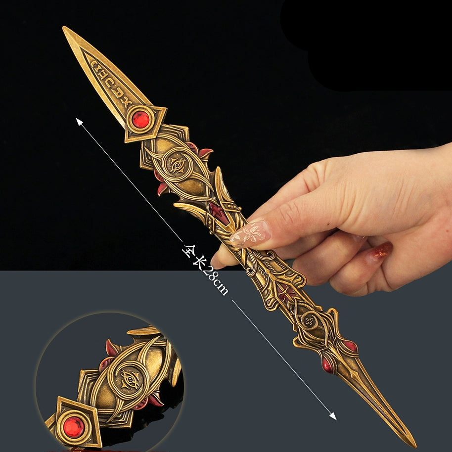 Douluo Peerless Tang Gate Ji Juechen Sword of Judgment Metal Model Weapon Soul Skill Anime Peripheral Boy Toys