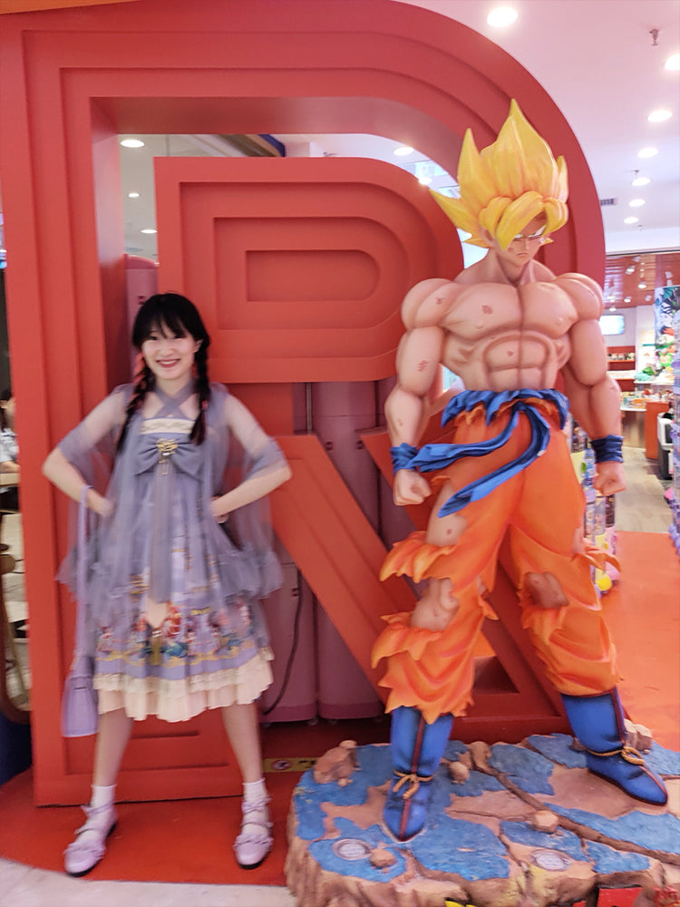 Saiyan Uprising Floor Sculpture  2M Handmade Anime Display for E-Sports Bars & Collectors