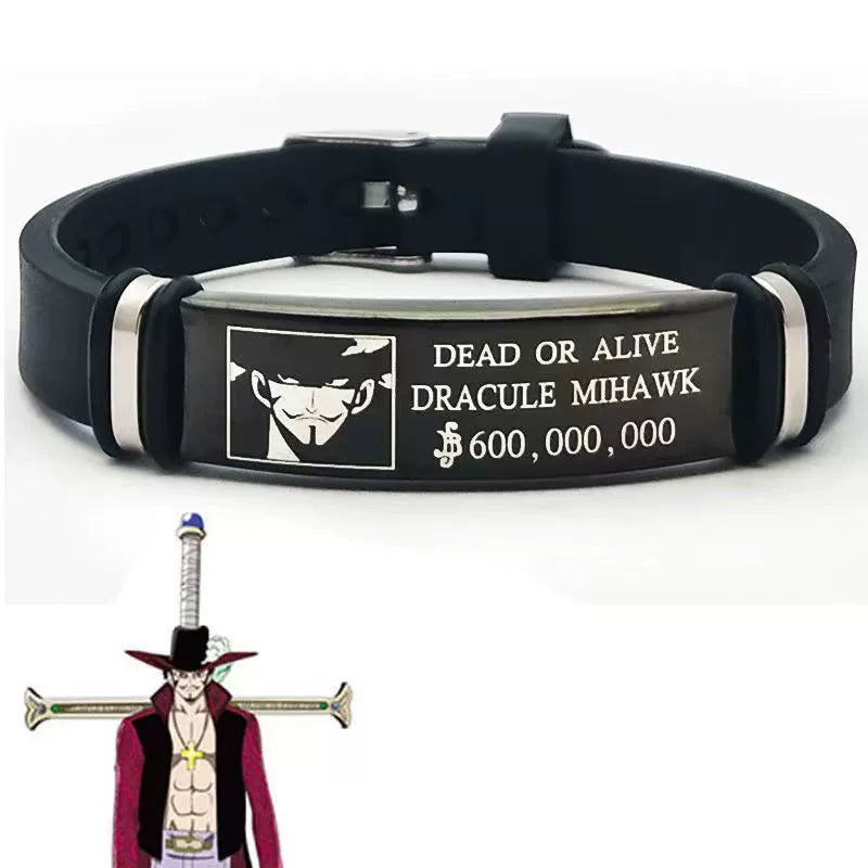 One Piece Silicone Bracelet  Luffy, Zoro, Devil Fruit & Logo Vintage Anime Wristband