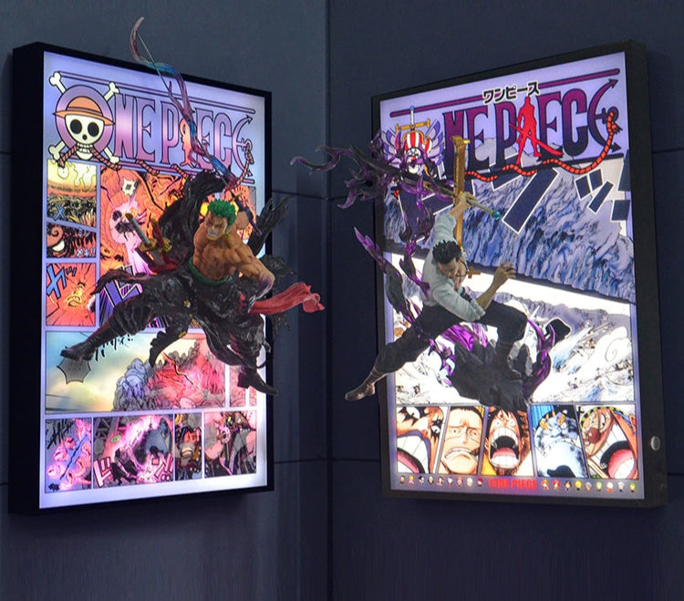 One Piece Legends 3D Stereo Light Frame  Luffy, Zoro, Sanji, Nami, Ace & More