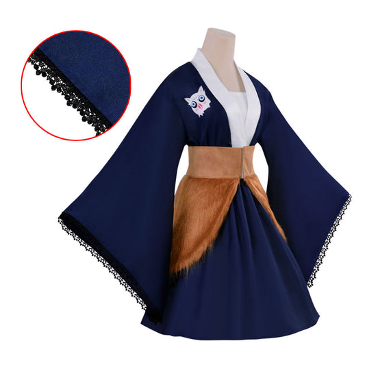 Inosuke women's cos clothing Ghost Slayer Blade cosplay maid skirt Halloween role-playing kimono manufacturers